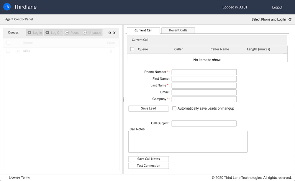 Agent Control Panel