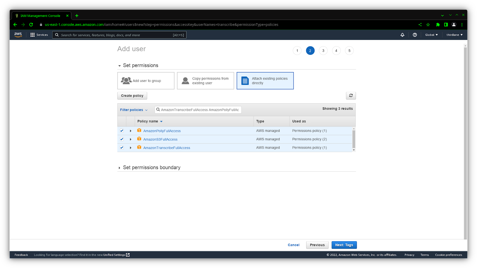 Voice Transcription (AWS)