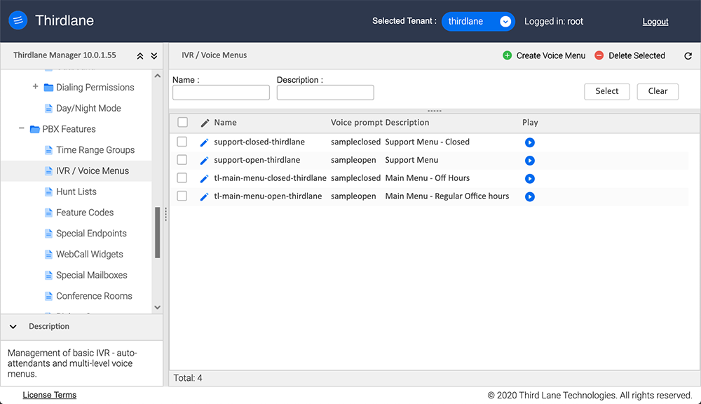 IVR / Voice Menus