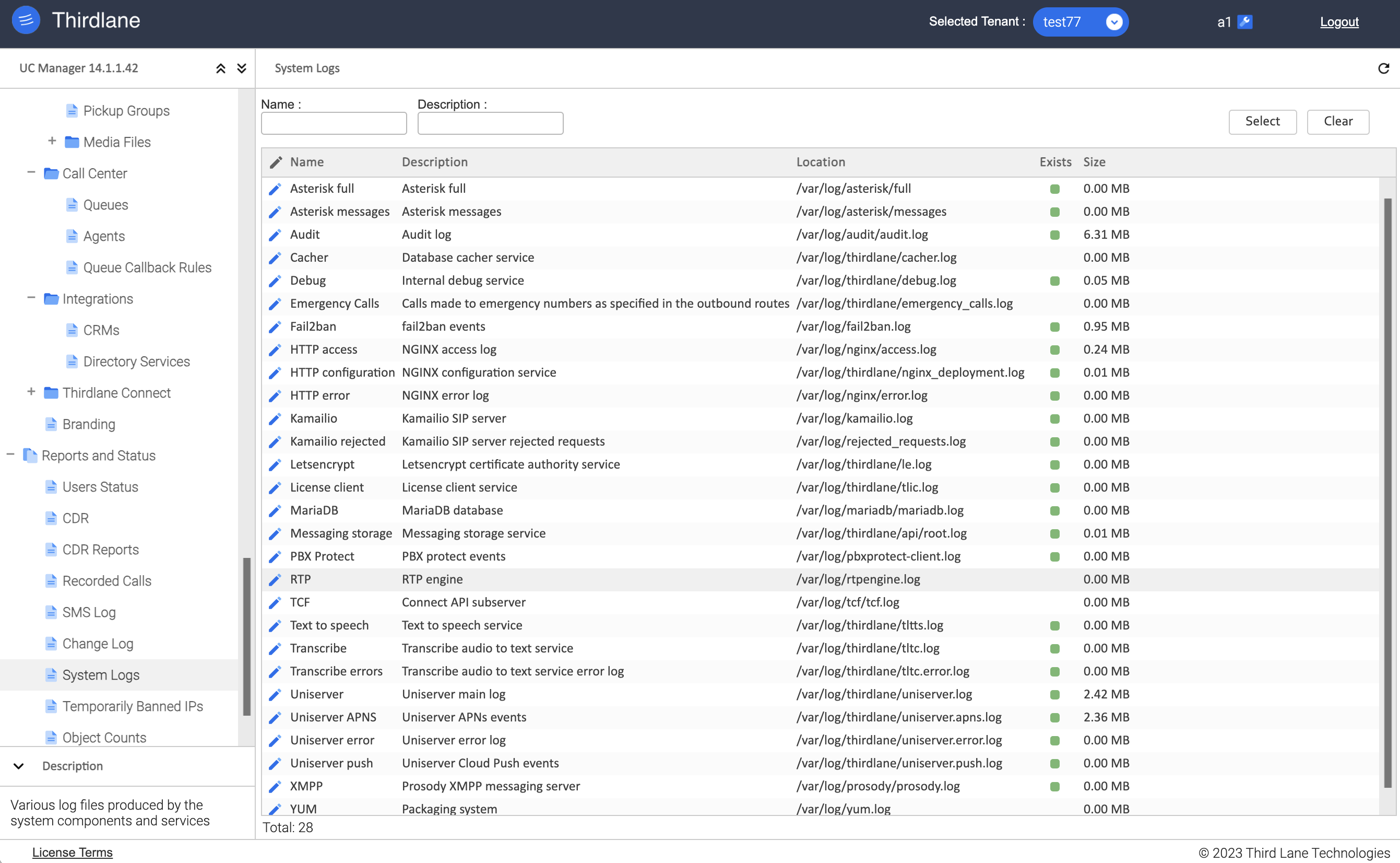 System Logs