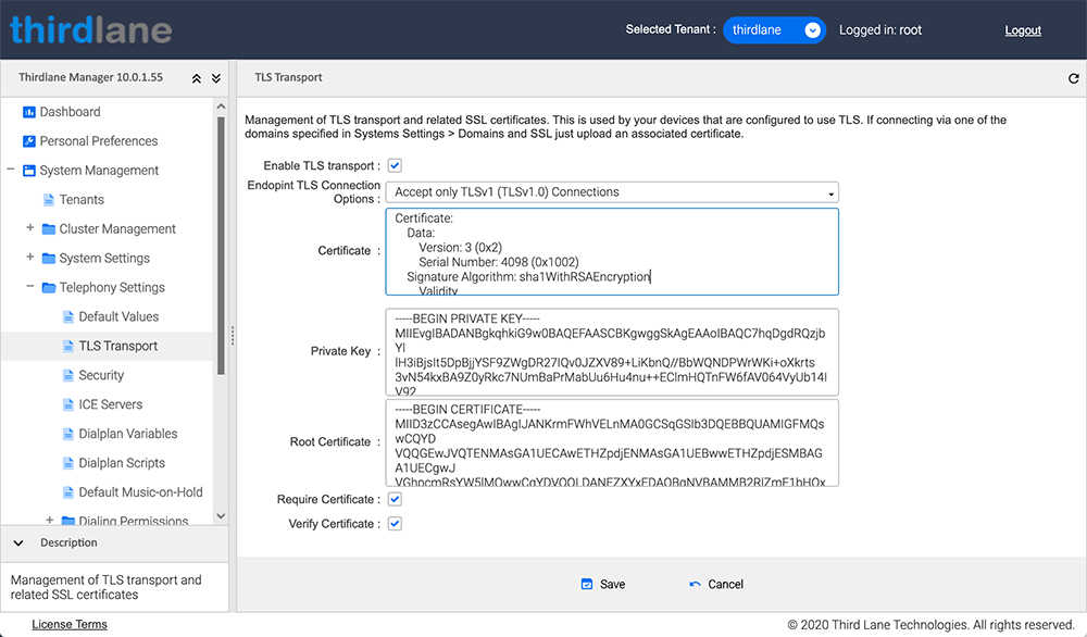 TLS Transport