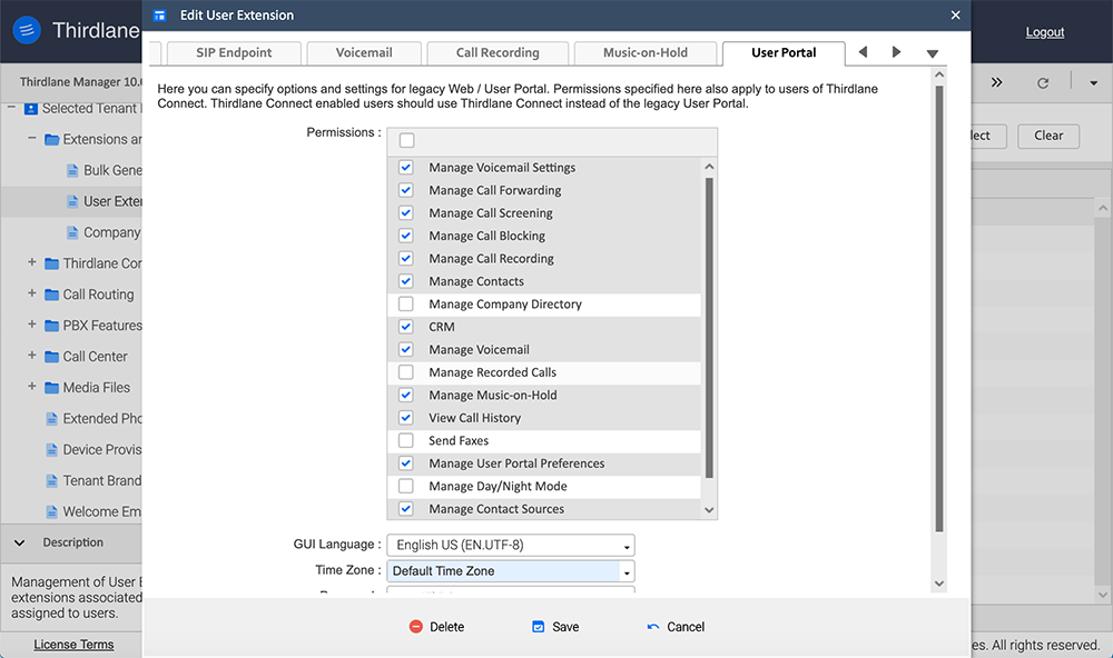 User Extension User Portal