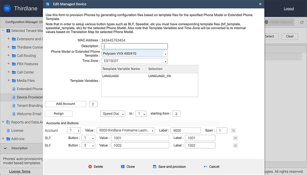 Device Provisioning Thirdlane Platform Documentation