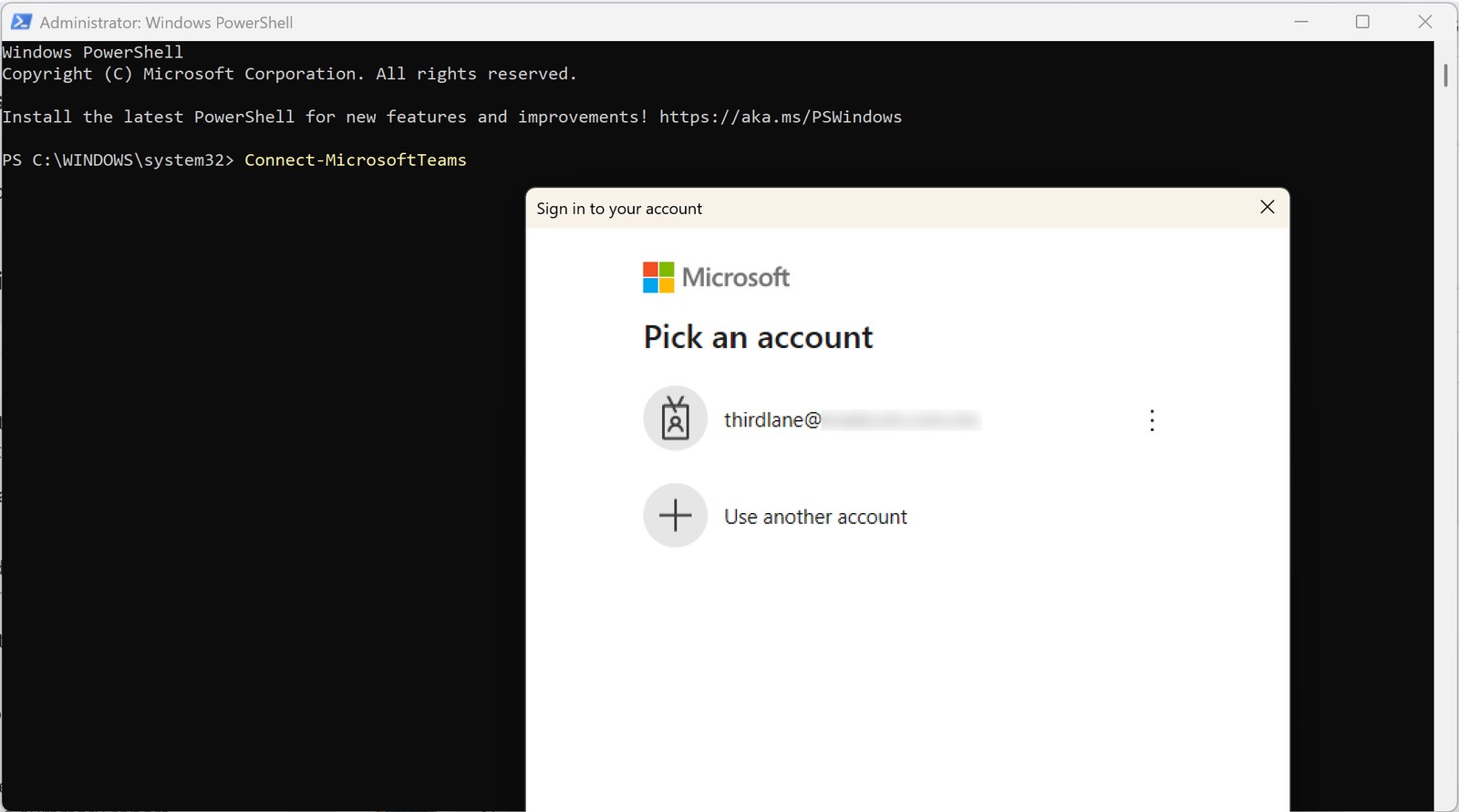 Coonection to Teams Backend