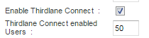 Thirdlane Connect settings tenant