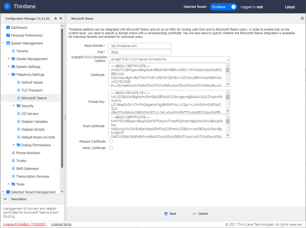 Microsoft Teams Thirdlane Integration