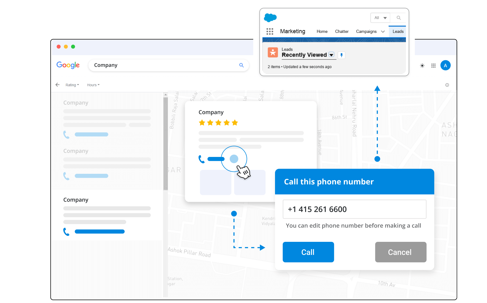 Click-to-Call with CRM Data Display